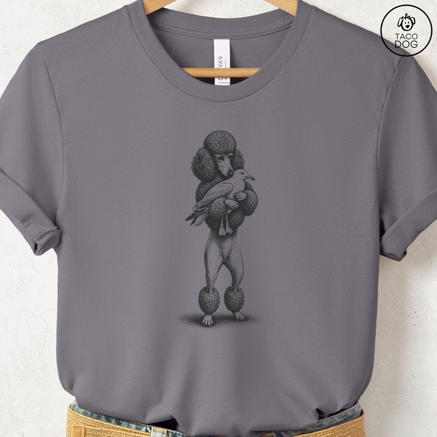Poodle Hug T-Shirt Storm S Taco-Dog