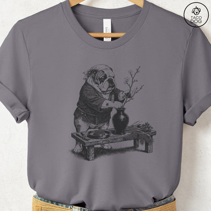 English Bulldog Ikebana T-Shirt Storm S Taco-Dog