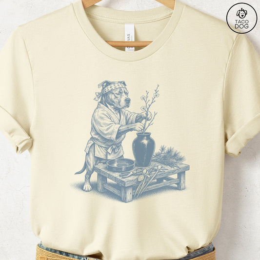 Pitbull Ikebana T-Shirt Natural Taco-Dog