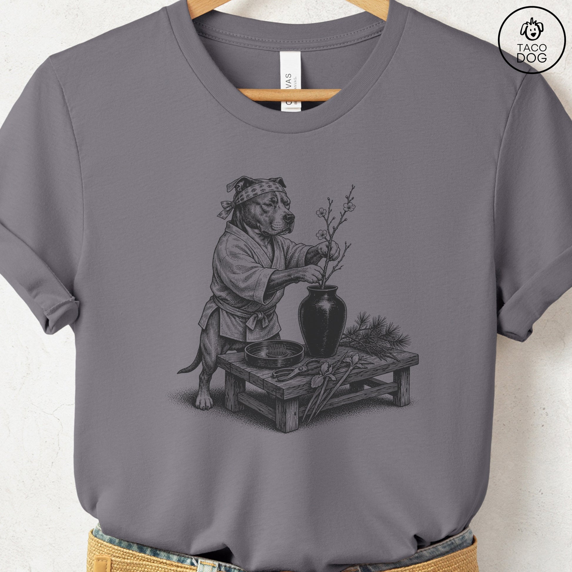 Pitbull Ikebana T-Shirt Storm S Taco-Dog