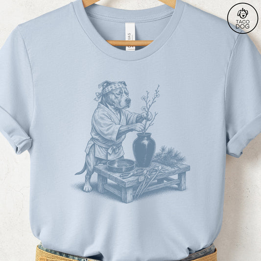 Pitbull Ikebana T-Shirt Light Blue S Taco-Dog