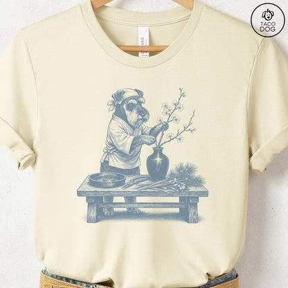 Schnauzer Ikebana T-Shirt Natural S Taco-Dog