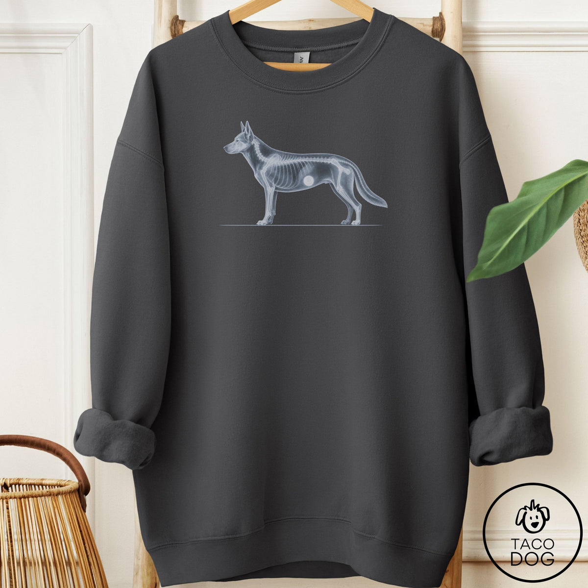 German Shepherd Inventory Sweatshirt Charcoal Taco-Dog