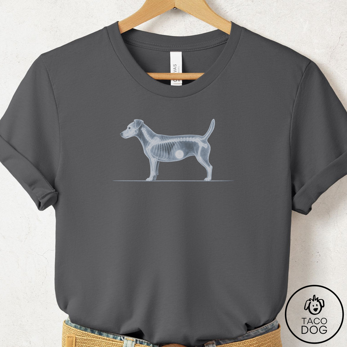 Jack Russell Inventory T-Shirt Asphalt Taco-Dog