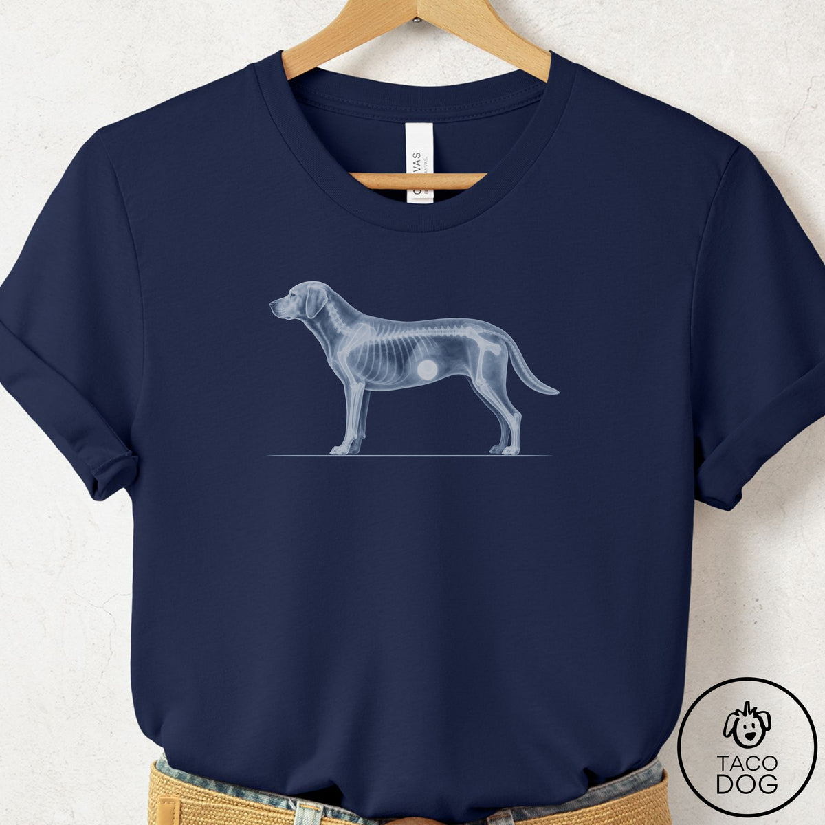 Labrador Retriever Inventory T-Shirt Navy Taco-Dog