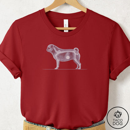 Pug Inventory T-Shirt Canvas Red Taco-Dog