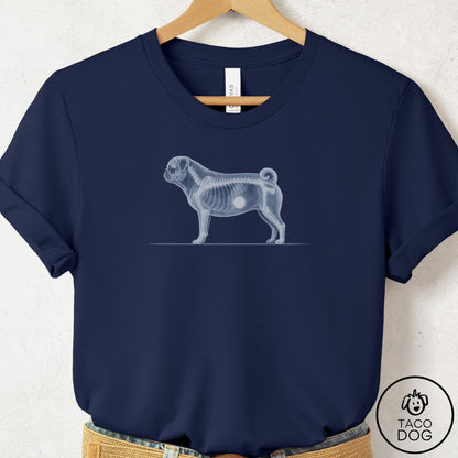 Pug Inventory T-Shirt Navy Taco-Dog
