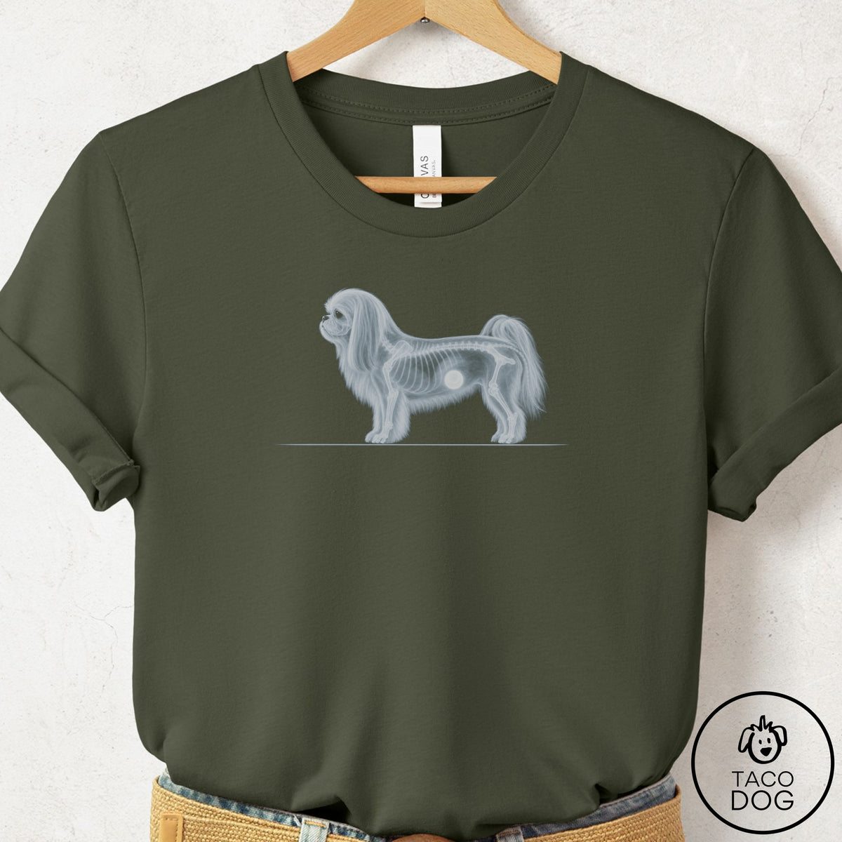 Shih Tzu Inventory T-Shirt Military Green Taco-Dog