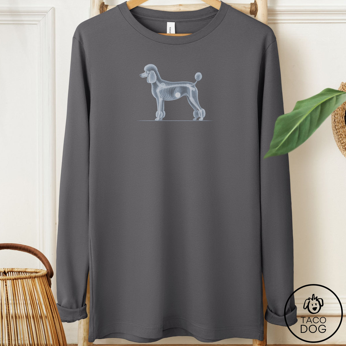 Poodle Inventory Long Sleeve Tee Asphalt Taco-Dog