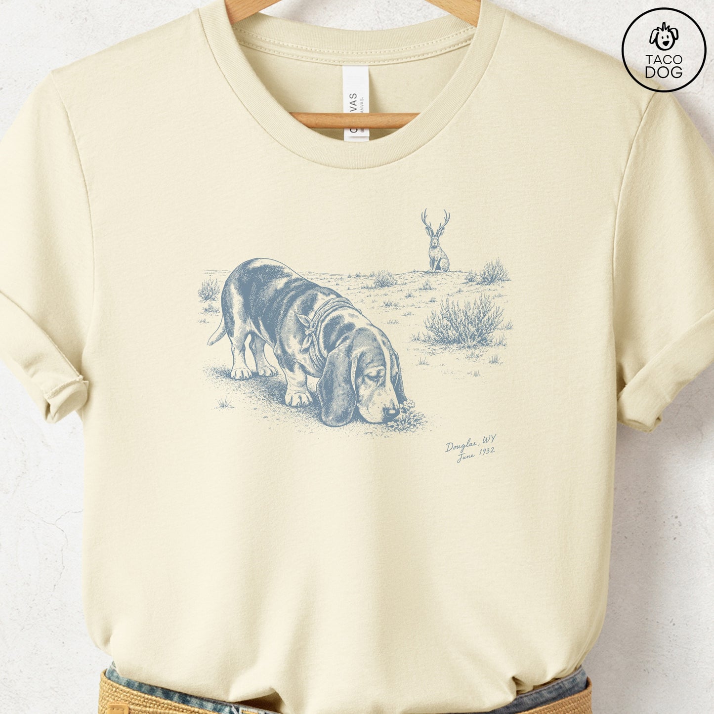Basset Hound Jackalope T-Shirt