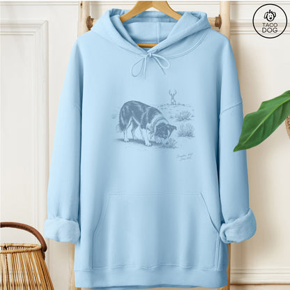 Border Collie Jackalope Hoodie