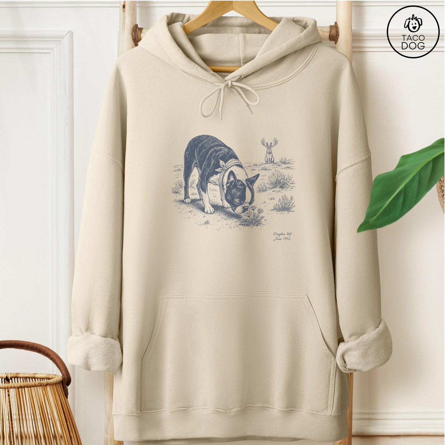 Boston Terrier Jackalope Hoodie
