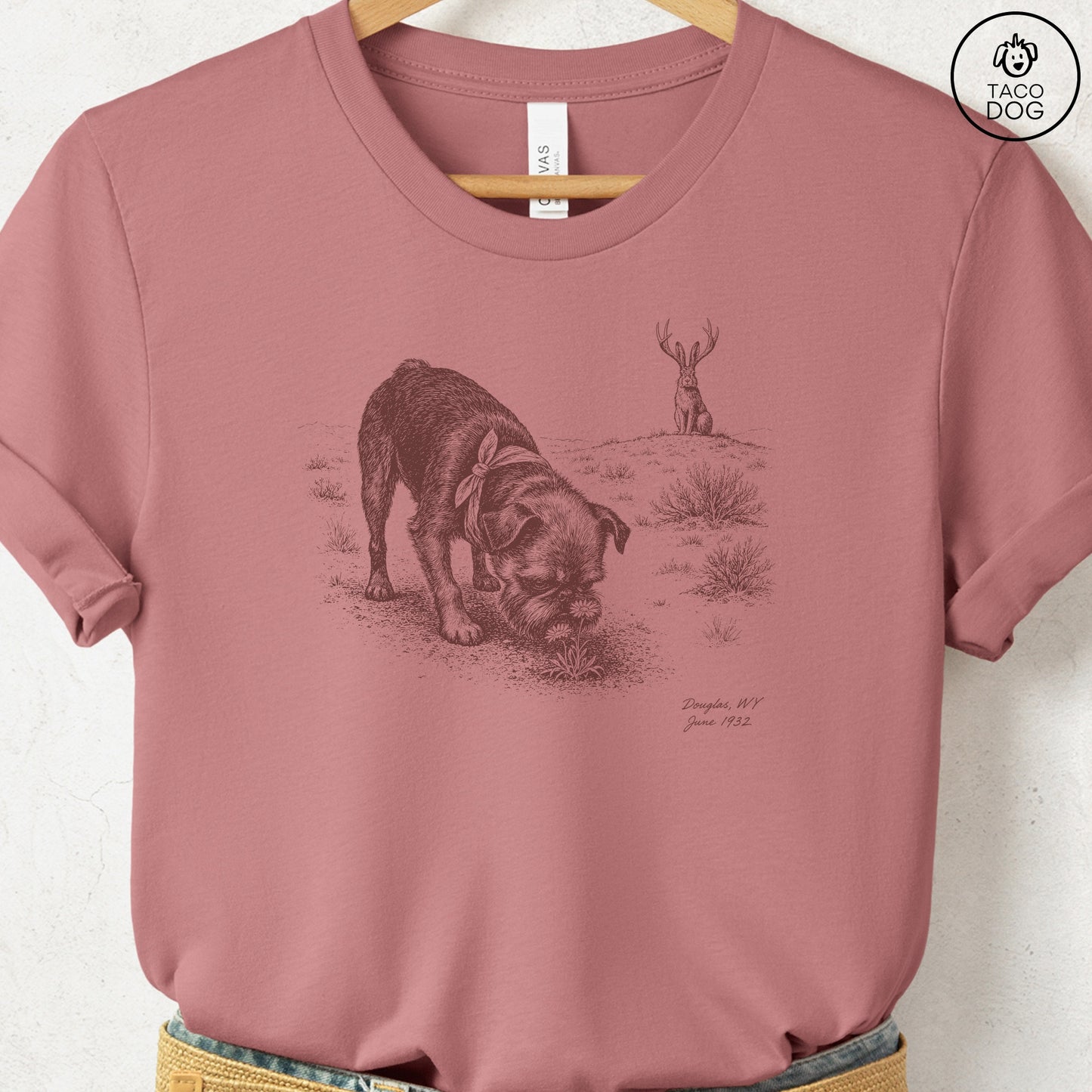 Brussels Griffon Jackalope T-Shirt