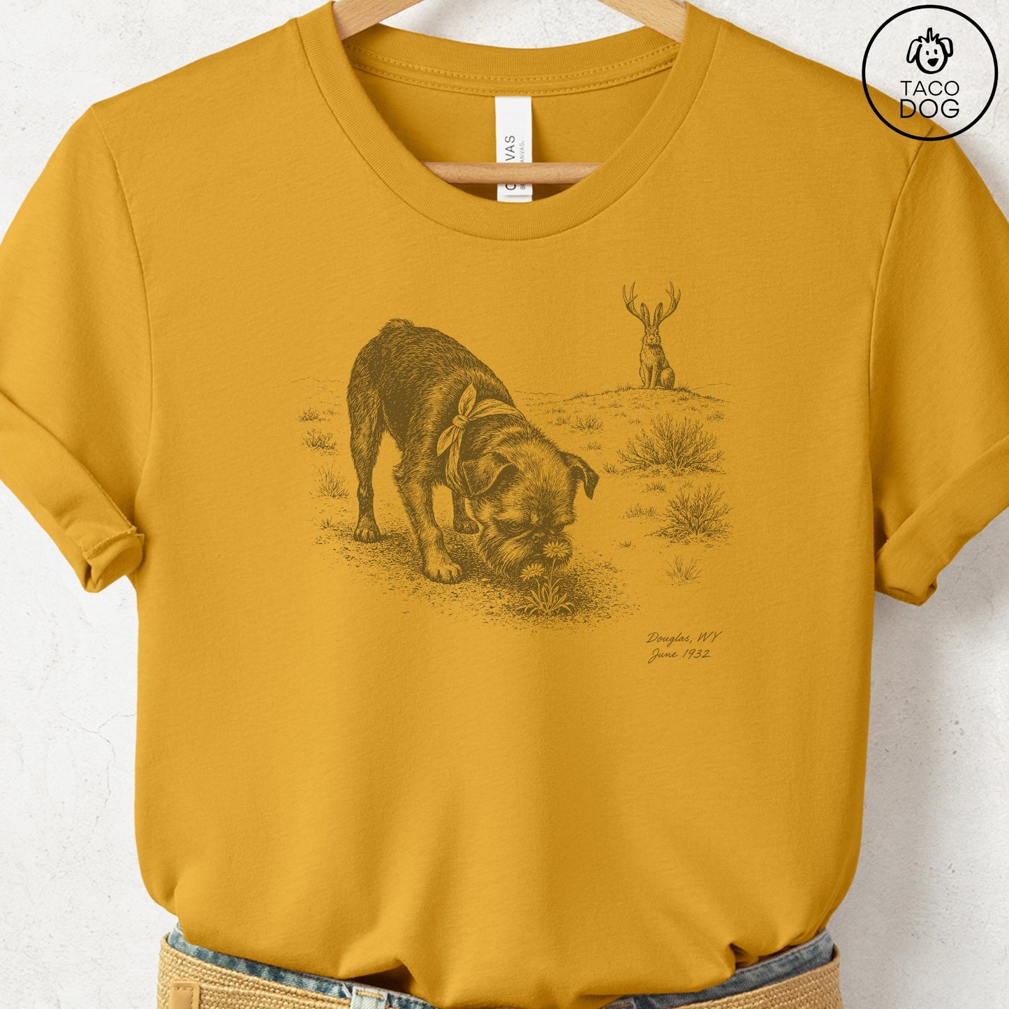 Brussels Griffon Jackalope T-Shirt