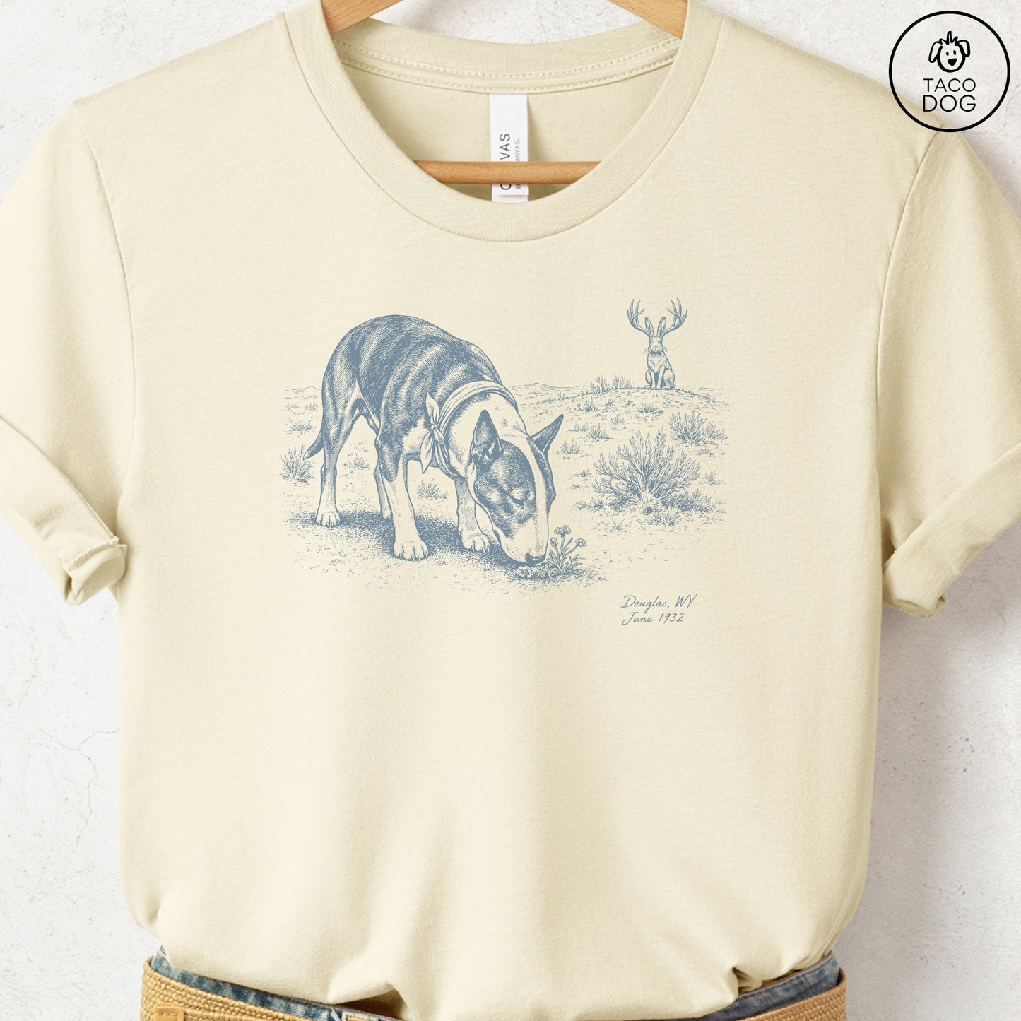 Bull Terrier Jackalope T-Shirt
