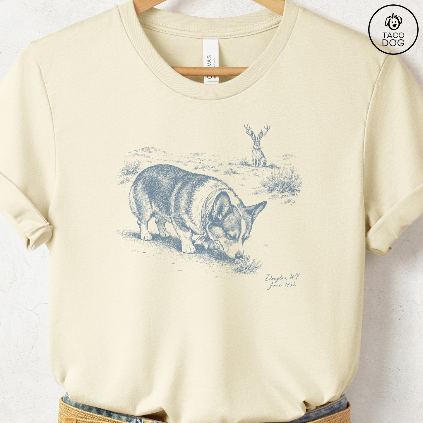 Corgi Jackalope T-Shirt