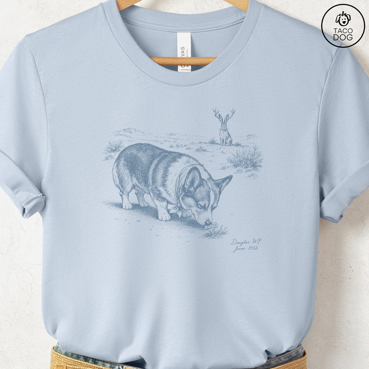 Corgi Jackalope T-Shirt