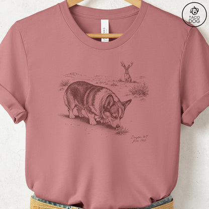 Corgi Jackalope T-Shirt