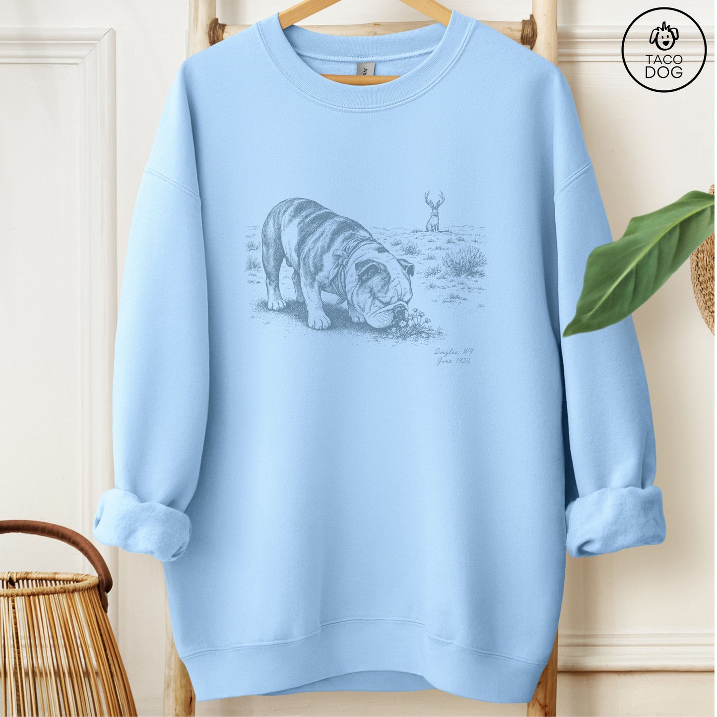 English Bulldog Jackalope Sweatshirt