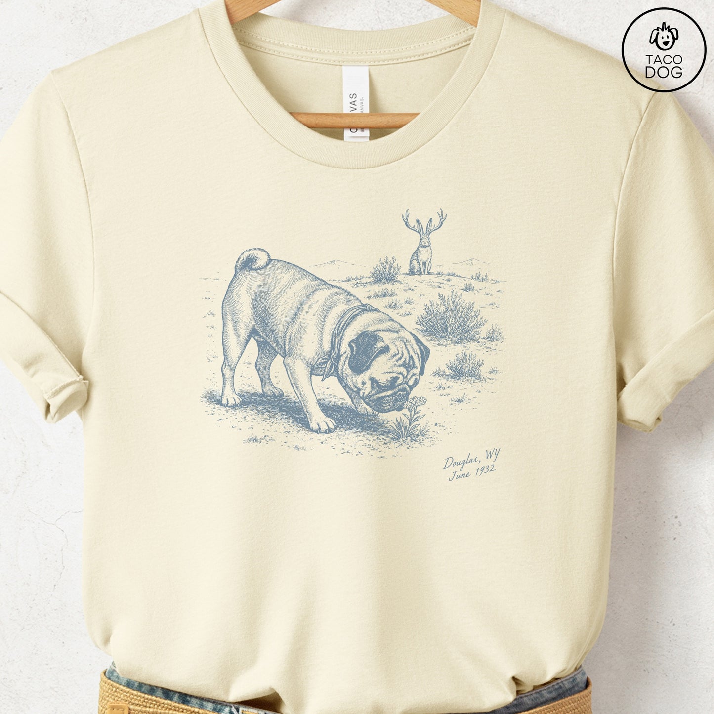 Pug Jackalope T-Shirt