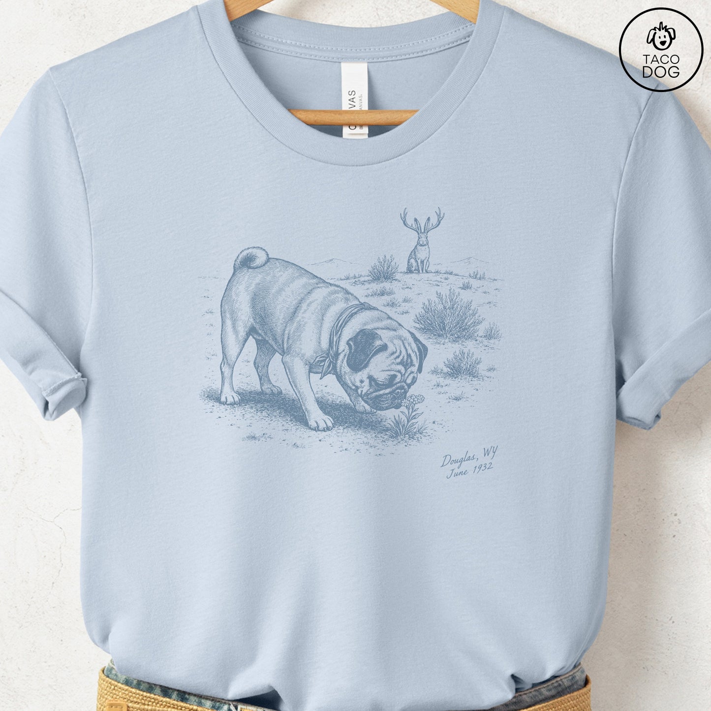 Pug Jackalope T-Shirt