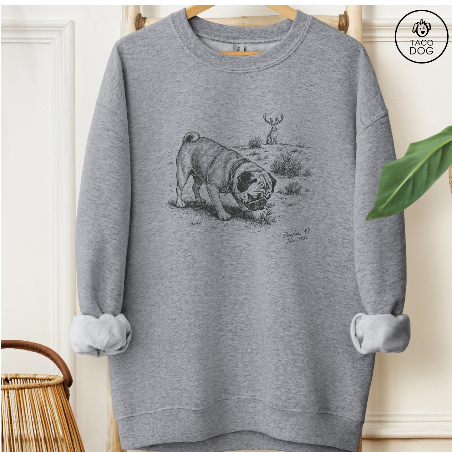 Pug Jackalope Sweatshirt