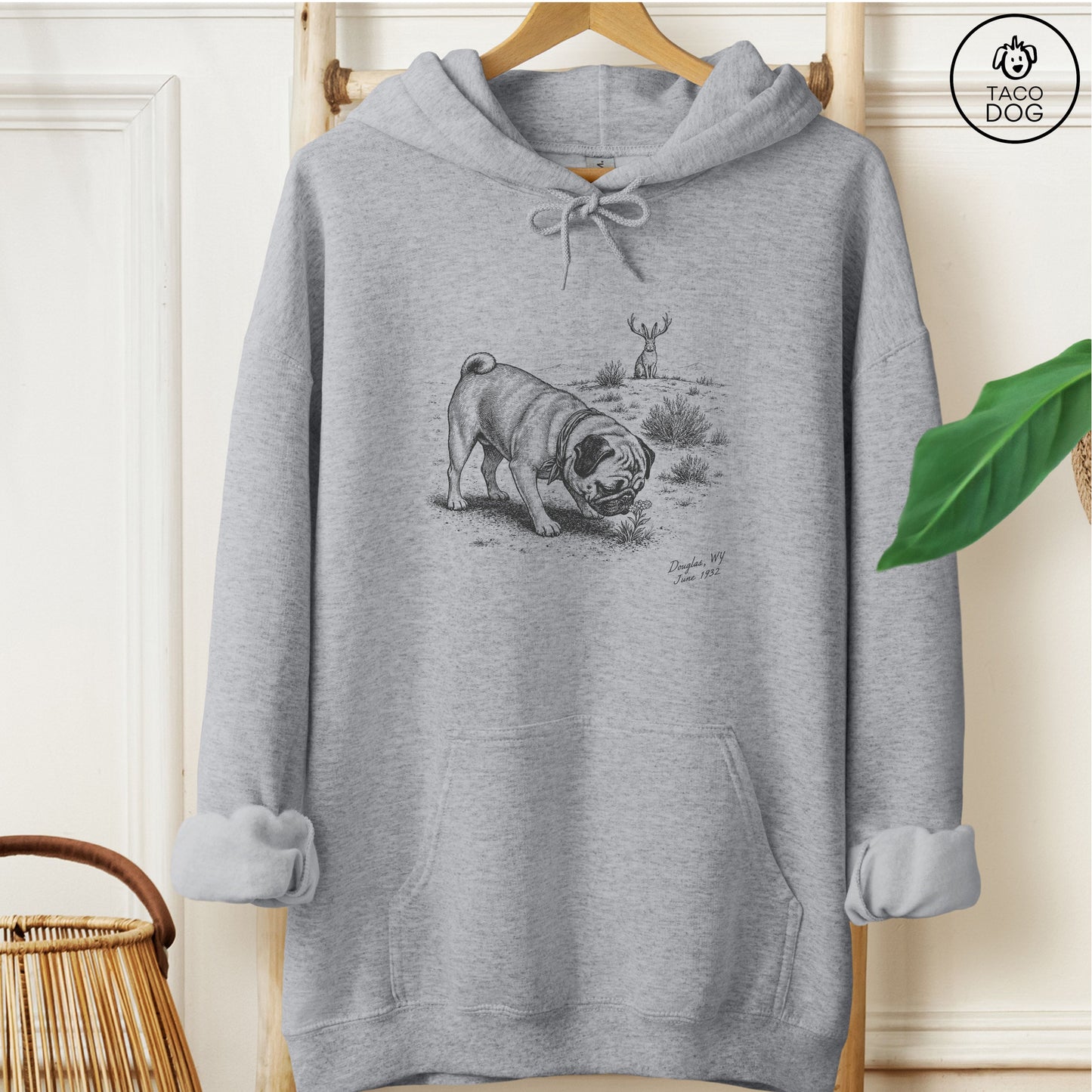 Pug Jackalope Hoodie