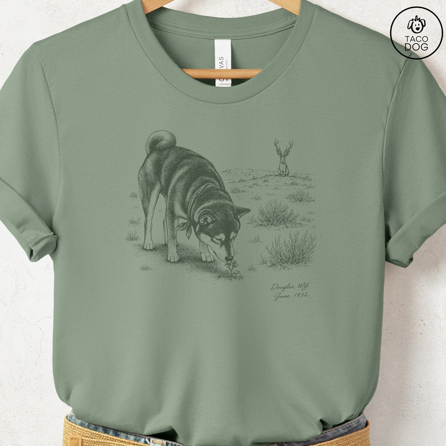Shiba Inu Jackalope T-Shirt