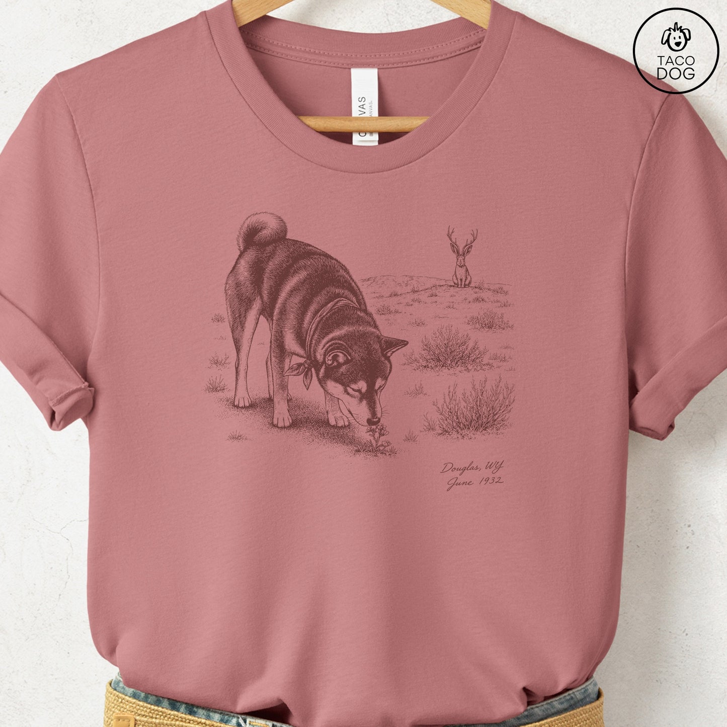 Shiba Inu Jackalope T-Shirt