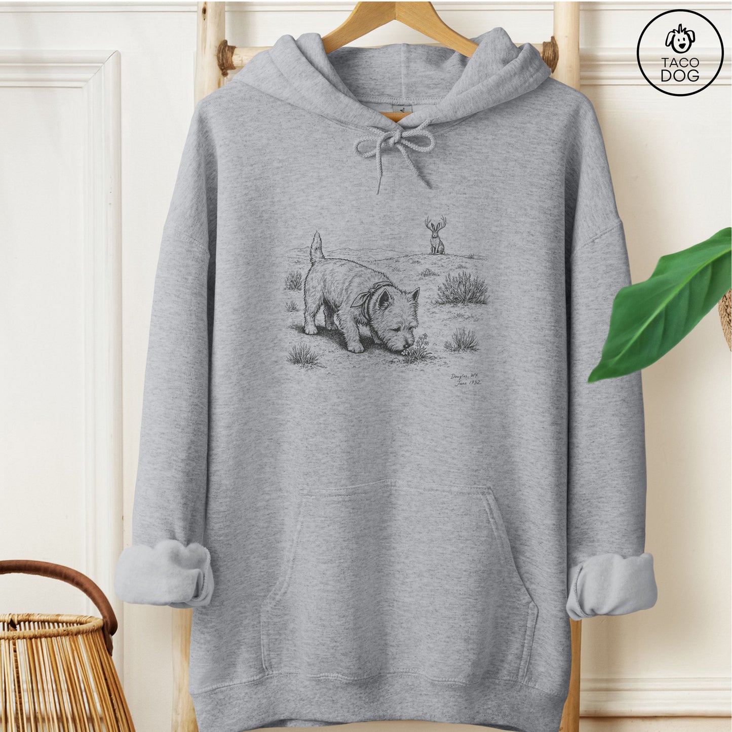 Westie Jackalope Hoodie