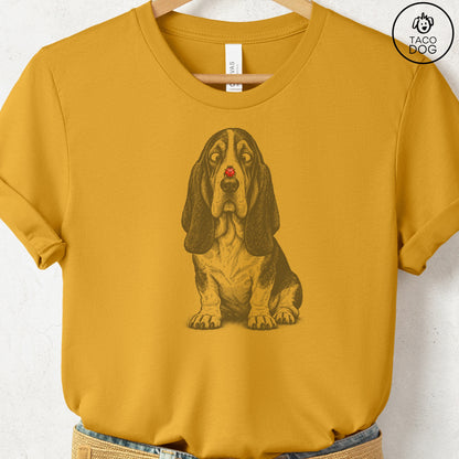 Basset Hound Ladybug T-Shirt Mustard Taco-Dog