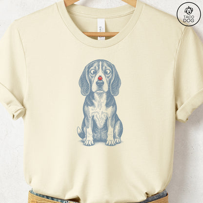 Beagle Ladybug T-Shirt Natural Taco-Dog