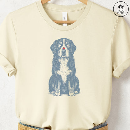 Bernese Mountain Dog Ladybug T-Shirt Natural Taco-Dog