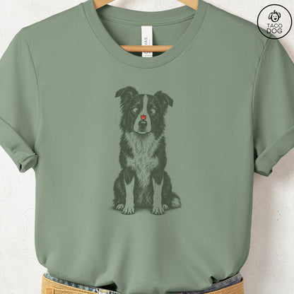Border Collie Ladybug T-Shirt Sage Taco-Dog