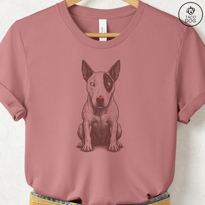 Bull Terrier Ladybug T-Shirt Heather Mauve Taco-Dog