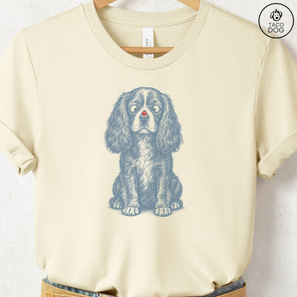 Cavalier King Charles Spaniel Ladybug T-Shirt Natural Taco-Dog