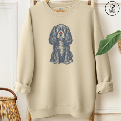 Cavalier King Charles Spaniel Ladybug Sweatshirt Sand Taco-Dog