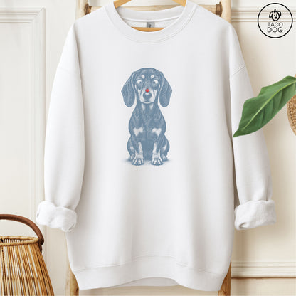 Dachshund Ladybug Sweatshirt White Taco-Dog