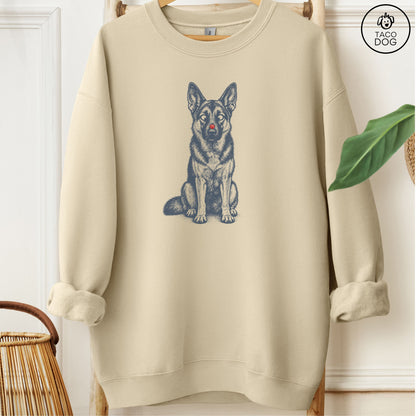 German Shepherd Ladybug Sweatshirt Sand Taco-Dog