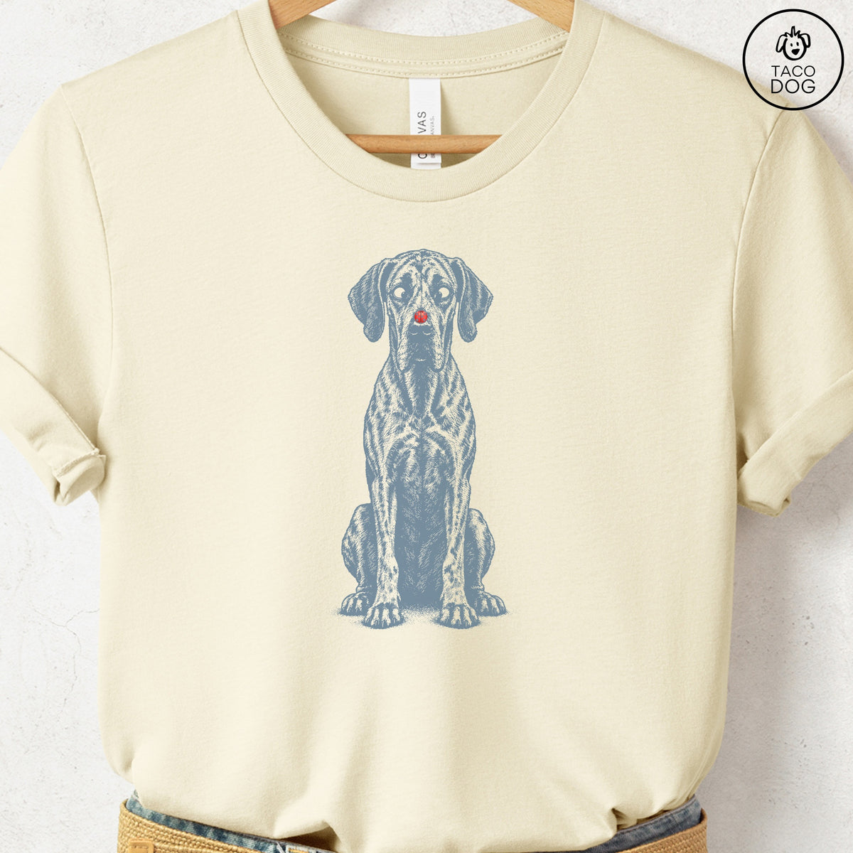 Great Dane Ladybug T-Shirt Natural Taco-Dog