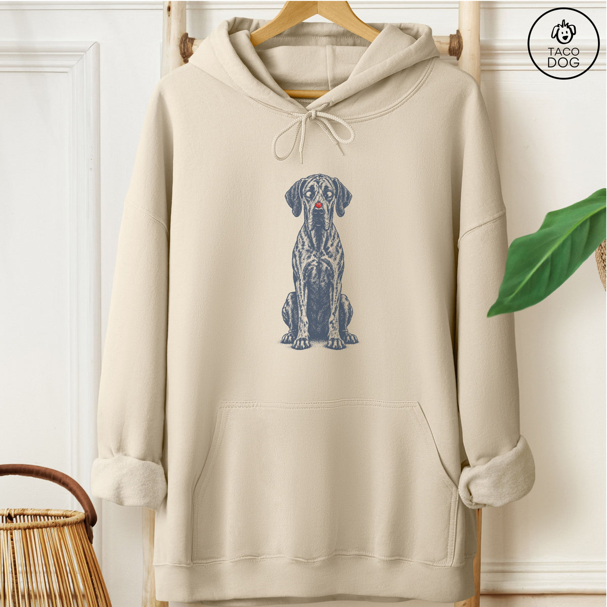 Great Dane Ladybug Hoodie Sand Taco-Dog