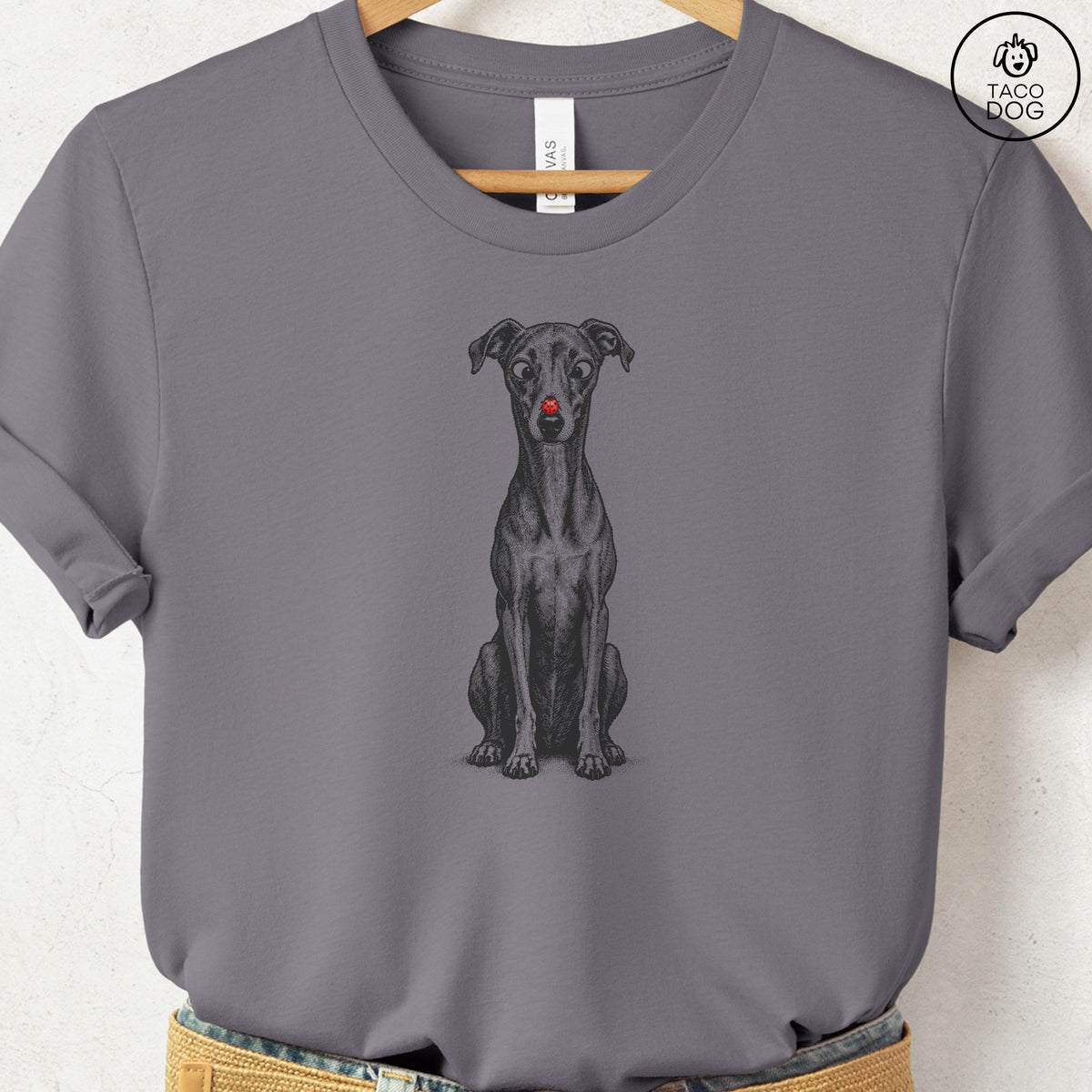 Italian Greyhound Whippet Ladybug T-Shirt Storm Taco-Dog