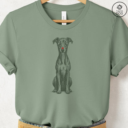 Italian Greyhound Whippet Ladybug T-Shirt Sage Taco-Dog
