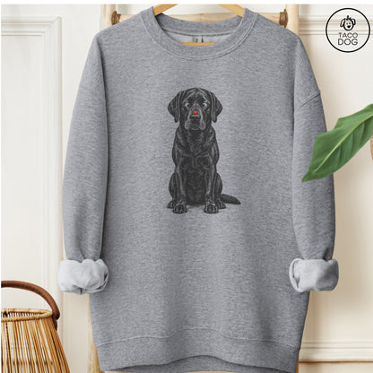 Labrador Retriever Ladybug Sweatshirt Graphite Heather Taco-Dog