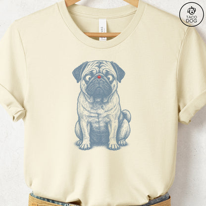 Pug Ladybug T-Shirt Natural Taco-Dog