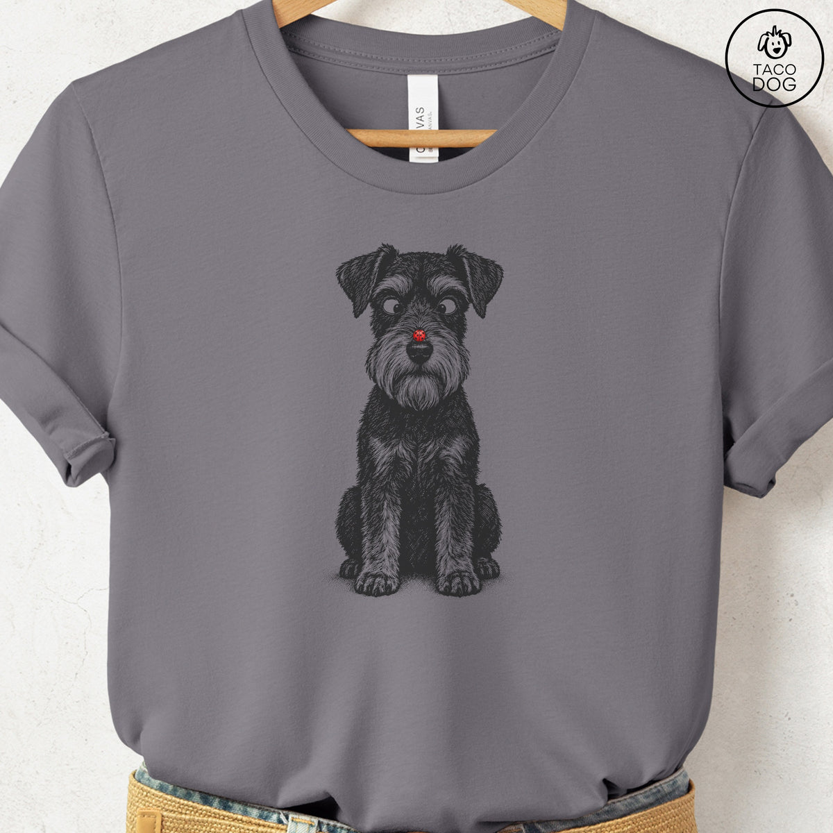 Schnauzer Ladybug T-Shirt Storm Taco-Dog