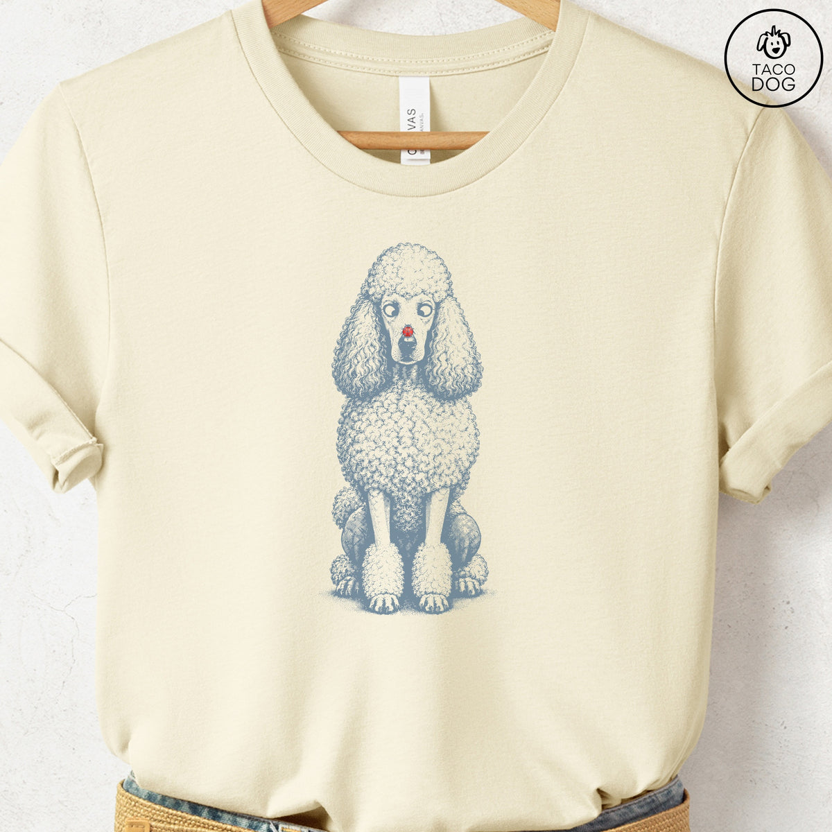 Poodle Ladybug T-Shirt Natural Taco-Dog