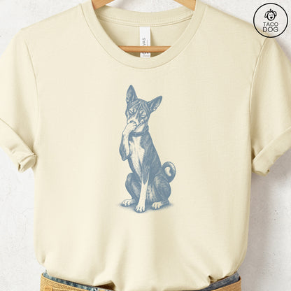 Basenji Laughing T-Shirt Natural Taco-Dog