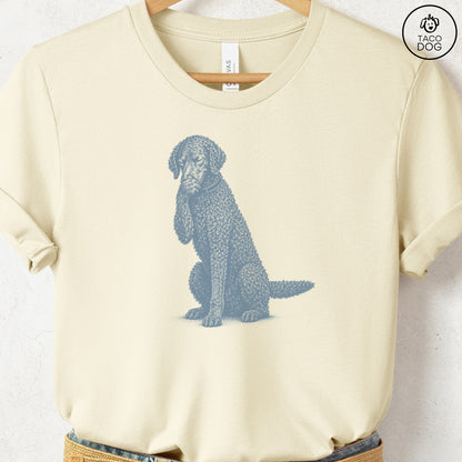 Curly-Coated Retriever Laughing T-Shirt Natural Taco-Dog