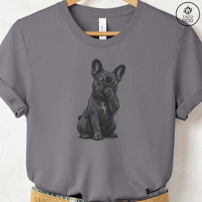 French Bulldog Frenchie Laughing T-Shirt Storm Taco-Dog